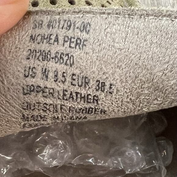 Olukai Nohea Shoes Perf Green Perforated Suede Slip-On Moc loafer Women's 8.5 - Picture 9 of 11